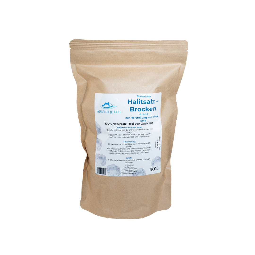 Premium Halitsalz-Brocken (1 kg) – Naturbelassen & frei von Zusätzen