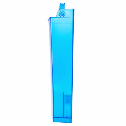 A translucent blue rectangular water filter cartridge for an Osmose water system, designed for clean home or office water purification and filtration.