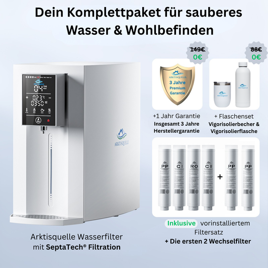 Arktisquelle Wasserfilter weiß: Vorteilspaket