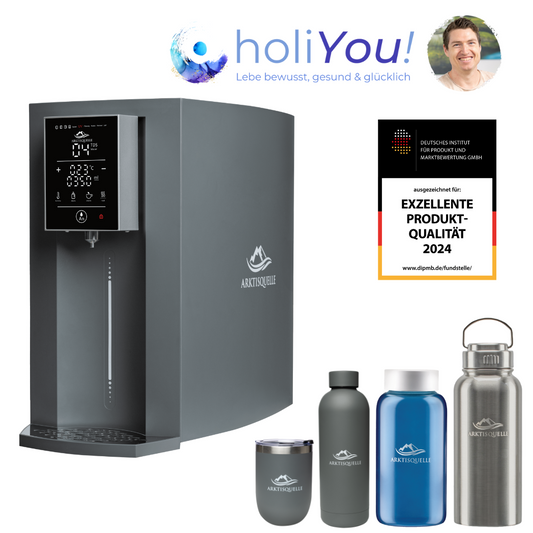 Arktisquelle Wasserfilter: Anthrazit - "HoliYou!" Exklusivangebot